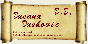 Dušana Dušković vizit kartica